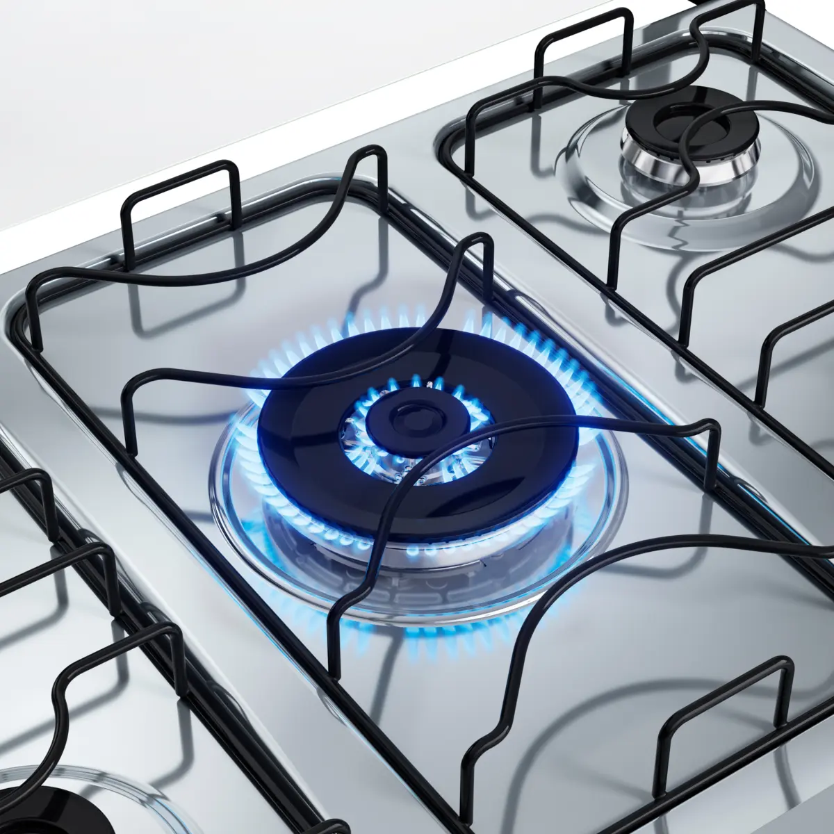 Fogão Supreme com 05 Bocas Tampo Inox Acendimento Automático 300001849 Bivolt Titanium - Dako