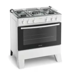 Fogão Milão Plus com 05 Bocas Tampo Inox Acendimento Automático 300001772 Bivolt Branco - Atlas