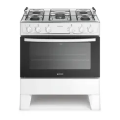 Fogão Milão Plus com 05 Bocas Tampo Inox Acendimento Automático 300001772 Bivolt Branco - Atlas