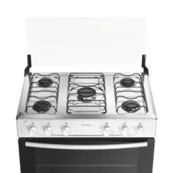 Fogão Milão Plus com 05 Bocas Tampo Inox Acendimento Automático 300001772 Bivolt Branco - Atlas