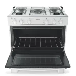 Fogão Milão Plus com 05 Bocas Tampo Inox Acendimento Automático 300001772 Bivolt Branco - Atlas