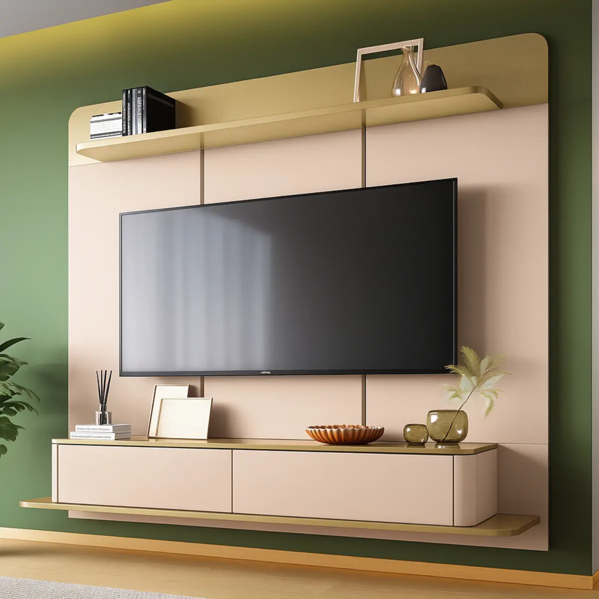 Home Galax Suspenso com 2 Portas Basculhantes 1.8 Champagne/Off White - HB Móveis