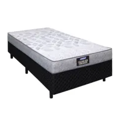 Cama Box Conjulgada Supreme Solteiro D28 41X88X188 Natural Cinza - Gazin