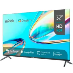Smart Tv 32" Google HD HDR1, Assistente de Voz, GoogleCast MY-SG32108I Bivolt Preto - Mystic