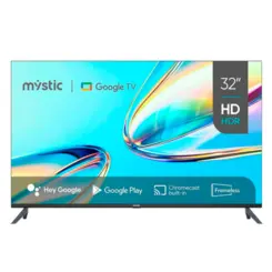 Smart Tv 32" Google HD HDR1, Assistente de Voz, GoogleCast MY-SG32108I Bivolt Preto - Mystic