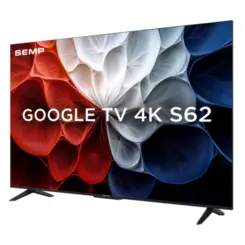 Smart TV 65" Google TV 4K LED HVA com Wi-Fi Dual Band, Bluetooth Integrados, Google Assistente, Dolby Audio 65S62 Bivolt Preto - Semp