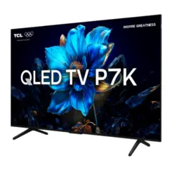 Smart TV 75" Google TV 4K QLED Classic Wi-Fi, Dual Band, Bluetooth Integrados, Google Assistente, Dolby Vision, Dolby Atmos 75P7K Bivolt Preto - TCL