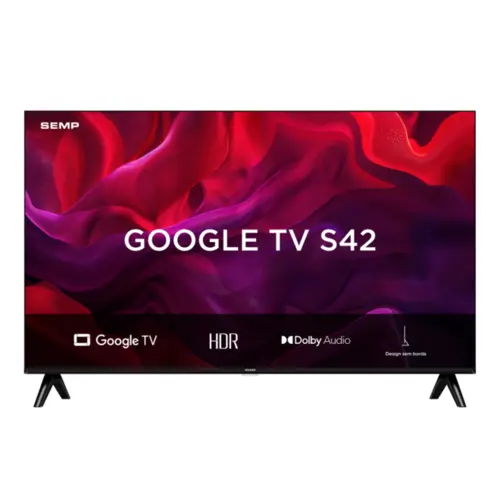 Smart TV 32" Google TV HD HDR10, Dolby Audio, HDMI 32S42 Bivolt Preto - Semp