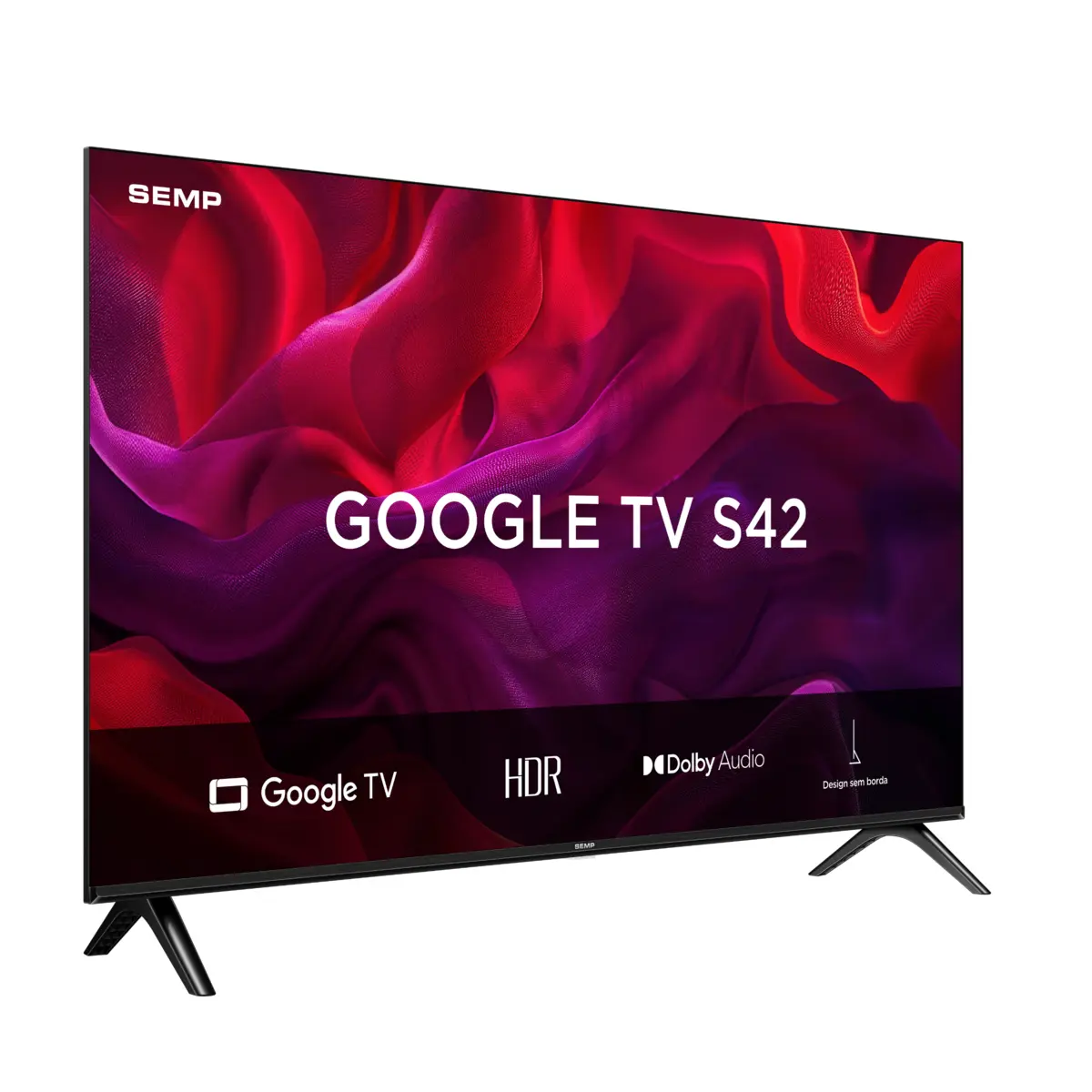 Smart TV 32" Google TV HD HDR10, Dolby Audio, HDMI 32S42 Bivolt Preto - Semp