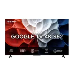 Smart TV 50" Google TV 4K UHD LED HDR10 com Wi-Fi, Dual Band, Bluetooth Integrados, Google Assistente, Dolby Audio 50S62 Bivolt Preto - Semp