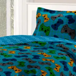 Kit de Cama Patchwork Teen Solteiro com 2 Peças Masculino Estampado Conforto e Qualidade 180X220 Sortido - Rozac