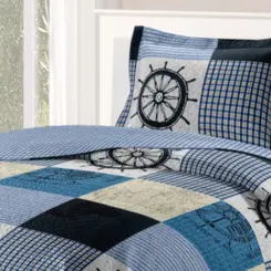 Kit de Cama Patchwork Teen Solteiro com 2 Peças Masculino Estampado Conforto e Qualidade 180X220 Sortido - Rozac