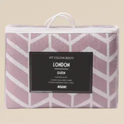 Kit Cama Bouti London Queen com 3 Peças Estampado Conforto e Qualidade 240X260 Sortido - Rozac