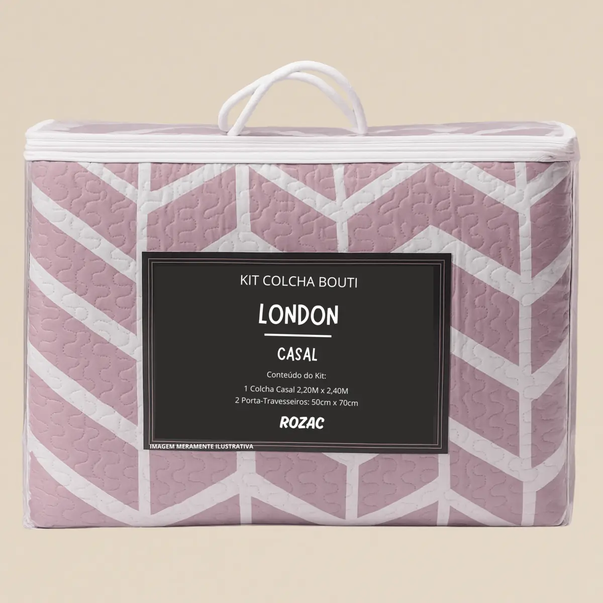 Kit Cama Bouti London Casal com 3 Peças Estampado Conforto e Qualidade 220X240 Sortido - Rozac