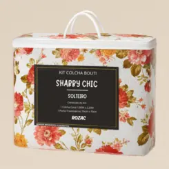 Kit de Cama Bouti Solteiro Shabby Chic JD com 2 Peças Estampado Conforto e Qualidade 180X220 Sortido - Rozac
