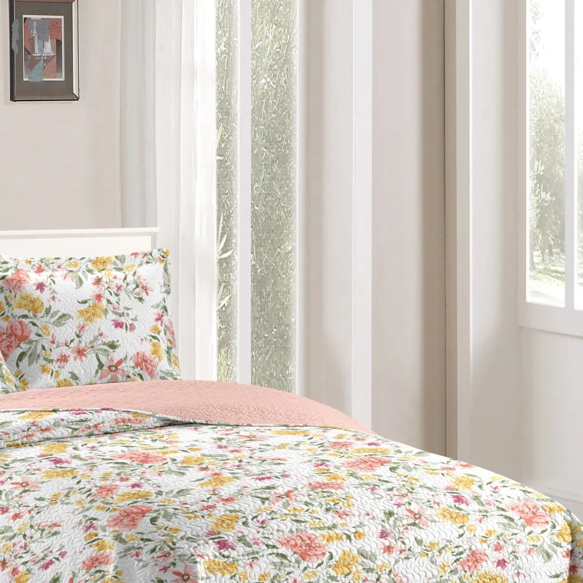 Kit de Cama Bouti Solteiro Shabby Chic JD com 2 Peças Estampado Conforto e Qualidade 180X220 Sortido - Rozac