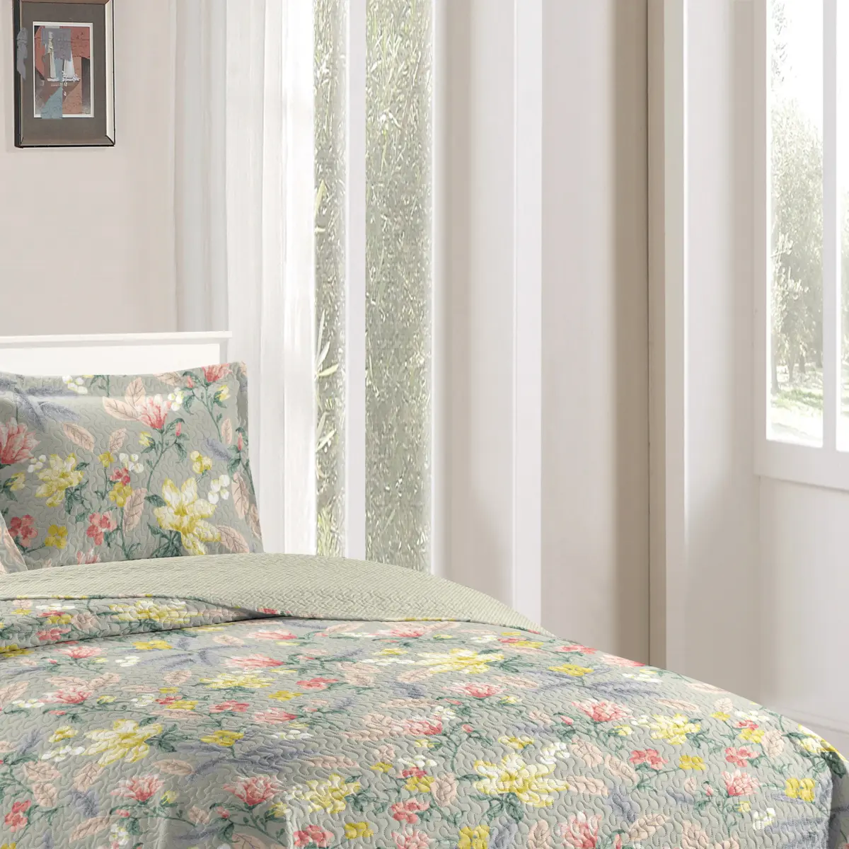 Kit de Cama Bouti Solteiro Shabby Chic JD com 2 Peças Estampado Conforto e Qualidade 180X220 Sortido - Rozac