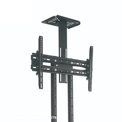 Suporte Com Bandeja, Ajuste de Altura e Rodízio Para TV 42'' a 65'' PED-4265-PR Preto - Multivisão