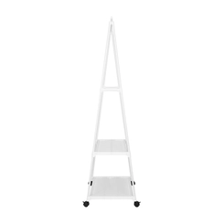 Estante Arara Elegance com 2 Prateleiras e Rodízios ARARA-ELEGANCE-BR Branco - Multivisão