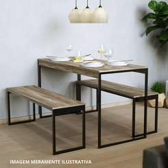 Mesa Multiuso Urbana em Aço MESA-MLT-IND-URB-PR/MEL Preto/Mel - Multivisão