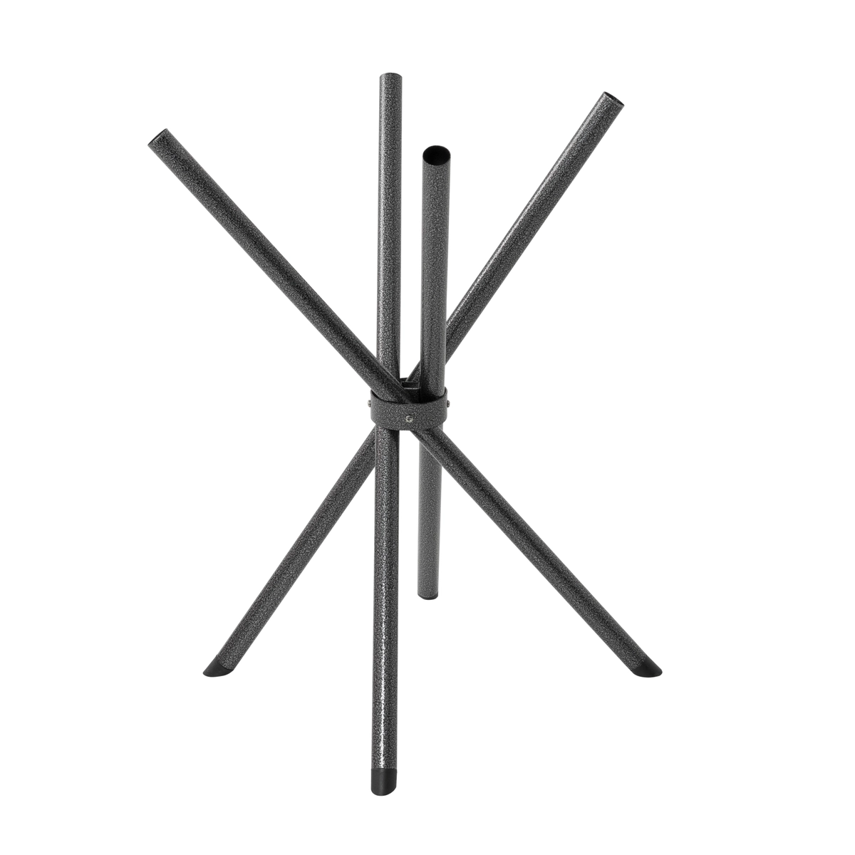 Conjunto de Mesa Slim com 04 Cadeiras Ana Tampo Granito Quadrado Tubo Craqueado 70cm Preto/Junco Manteiga - Ciplafe