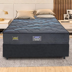 Kit Casal SonoproMax II Composto AG60 Suporta até 150Kg Pillow DoubleFace 063X138X188 Dark Brown - Gazin