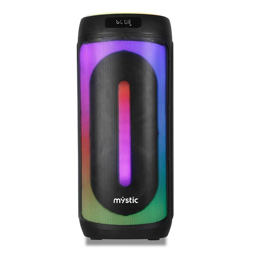Caixa de Som Amplificada Portátil TWS, USB, LED, Bluetooth + Controle 50W MY-PAR777 127v Preto - Mystic