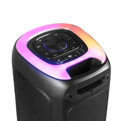 Caixa de Som Amplificada Portátil TWS, USB, LED, Bluetooth + Controle 50W MY-PAR777 127v Preto - Mystic