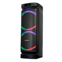 Caixa de Som Amplificada Portátil USB, LED, Bluetooth 90W MYPAR779 127v Preto - Mystic