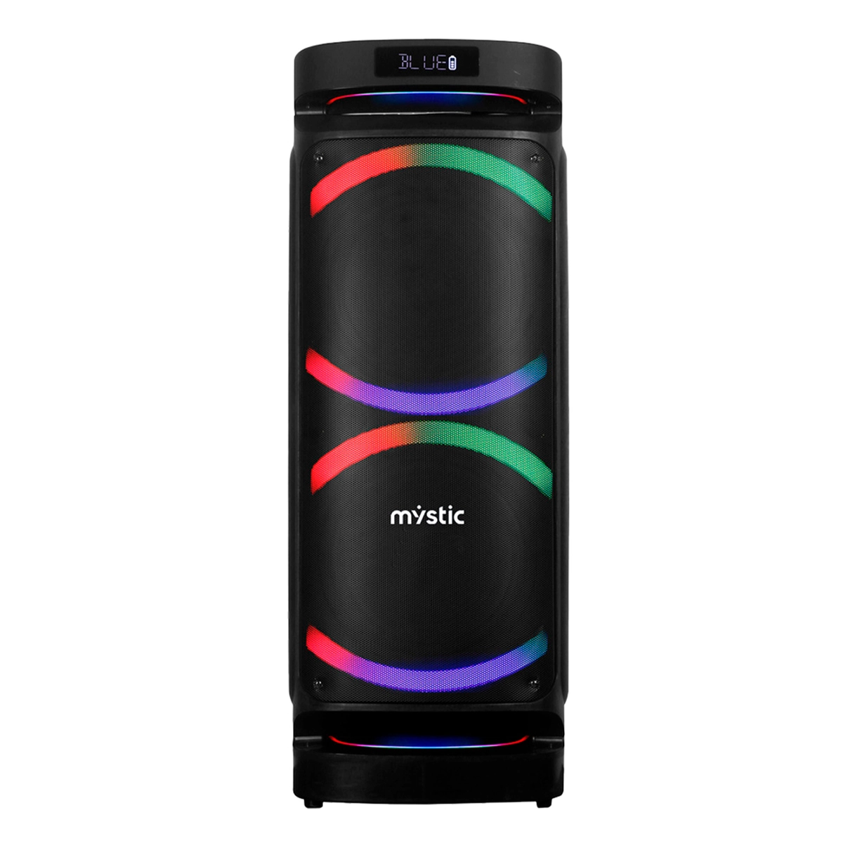 Caixa de Som Amplificada Portátil USB, LED, Bluetooth 90W MYPAR779 127v Preto - Mystic
