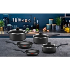 Jogo de Panela Elegance Limited com 05 Peças Revestimento Antiaderente Alumínio R4B1JIC21 Preto - Rochedo