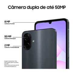 Smartphone Galaxy A07 128GB, 4GB, Câmera 50MP, Tela 6.7, Proteção IP54, Processador 6NM SM-A075MZKRZTO Preto - Samsung