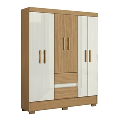 Roupeiro Coimbra Casal com 6 Portas 2 Gavetas 910 Atacama/Off White - Aramóveis