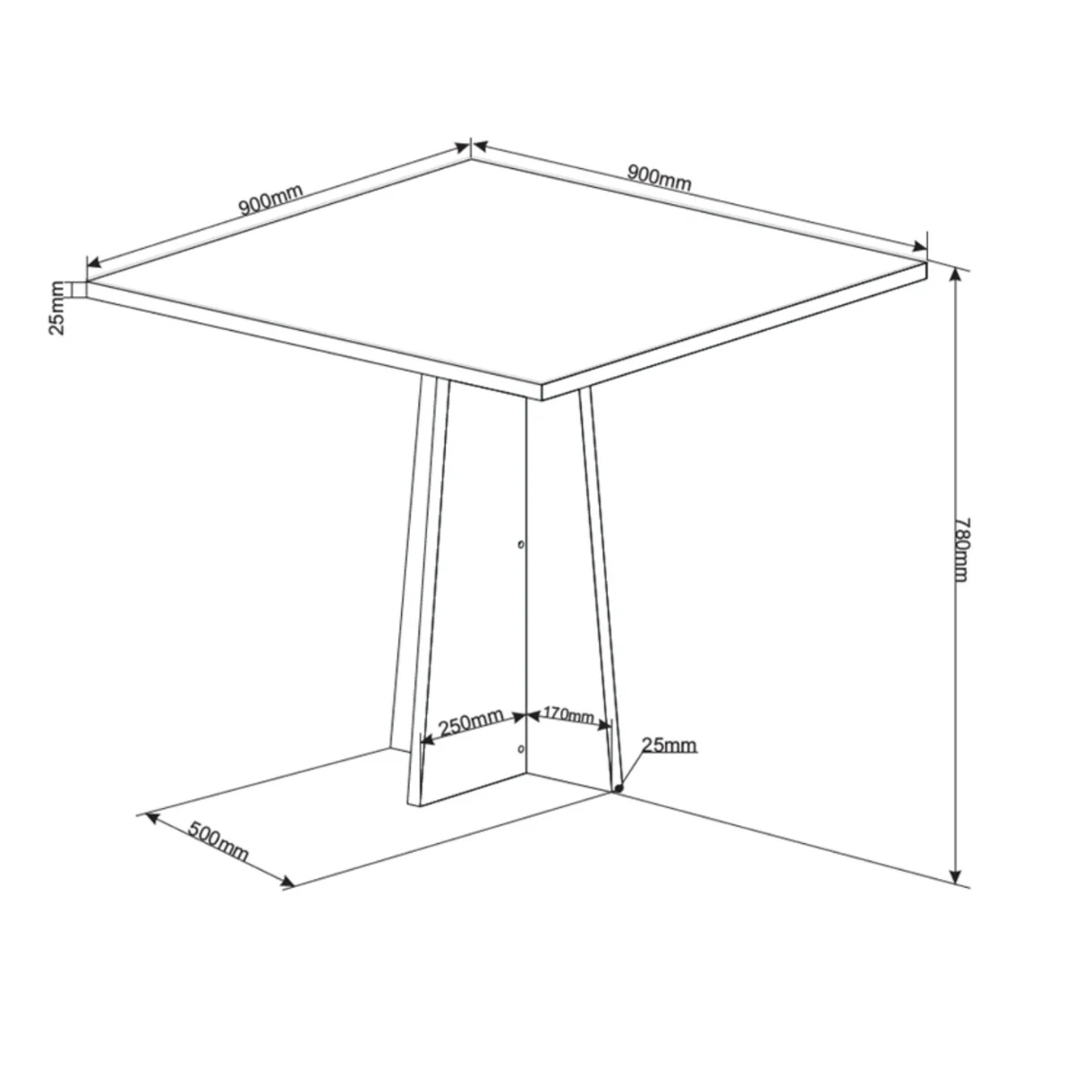 Conjunto de Mesa Malta Canto com 02 Cadeiras Sol Mel/Blonde/Linho/Bronze - Viero