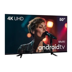 Smart TV 50" Multi 4K DLED Android TV 2 USB 3 HDMI com Comando de Voz - TL067M