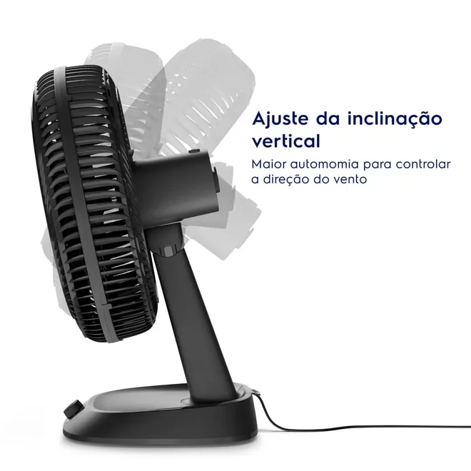 Ventilador de Mesa 40cm 6 Pás Efficient com DuoForce Air+ Cinza - Electrolux