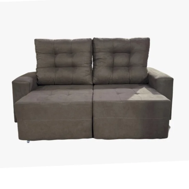 Estofado Pequim com 02 Lugares Linho Lovere Retrátil Reclinável 780393- Uatumã