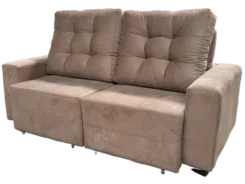 Estofado 2 lugares Pequim velour caramelo 750616 - Uatumã