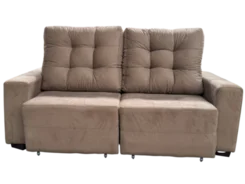 Estofado 2 lugares Pequim velour caramelo 750616 - Uatumã