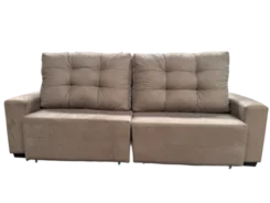 Estofado 3 lugares Pequim Velour Caramelo 750616 Uatumã