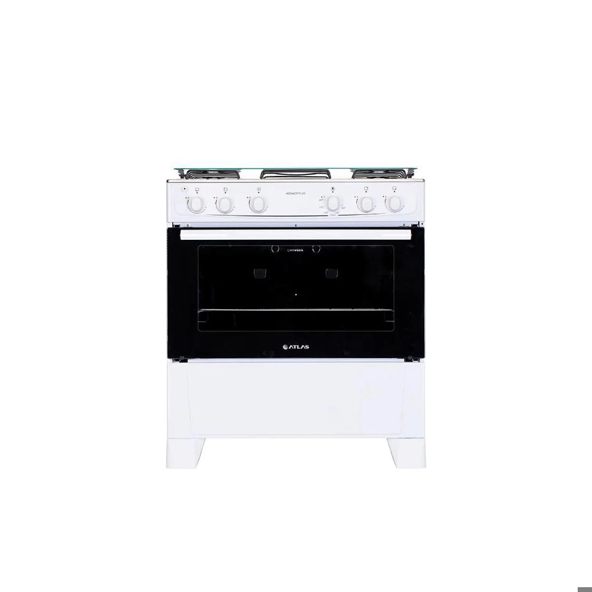 Fogão 5 Bocas Atlas Mônaco Plus Branco Mesa Inox Acendimento Automático AP/MT