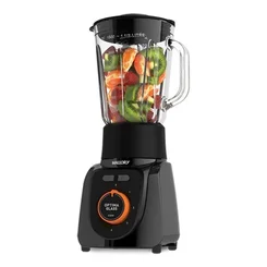 Liquidificador Mallory Optima Glass Jarra de Vidro 1,8L Preto 127V - AP / MT