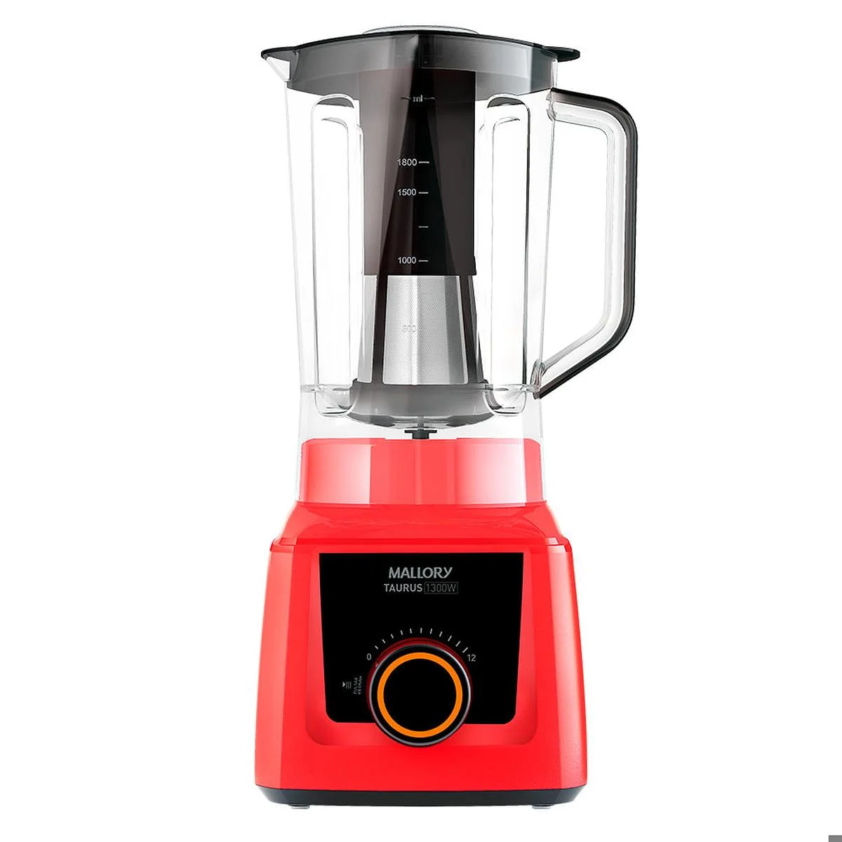 Liquidificador Mallory Taurus 1,8L 1300W 12 Velocidades Vermelho 127V AP/MT