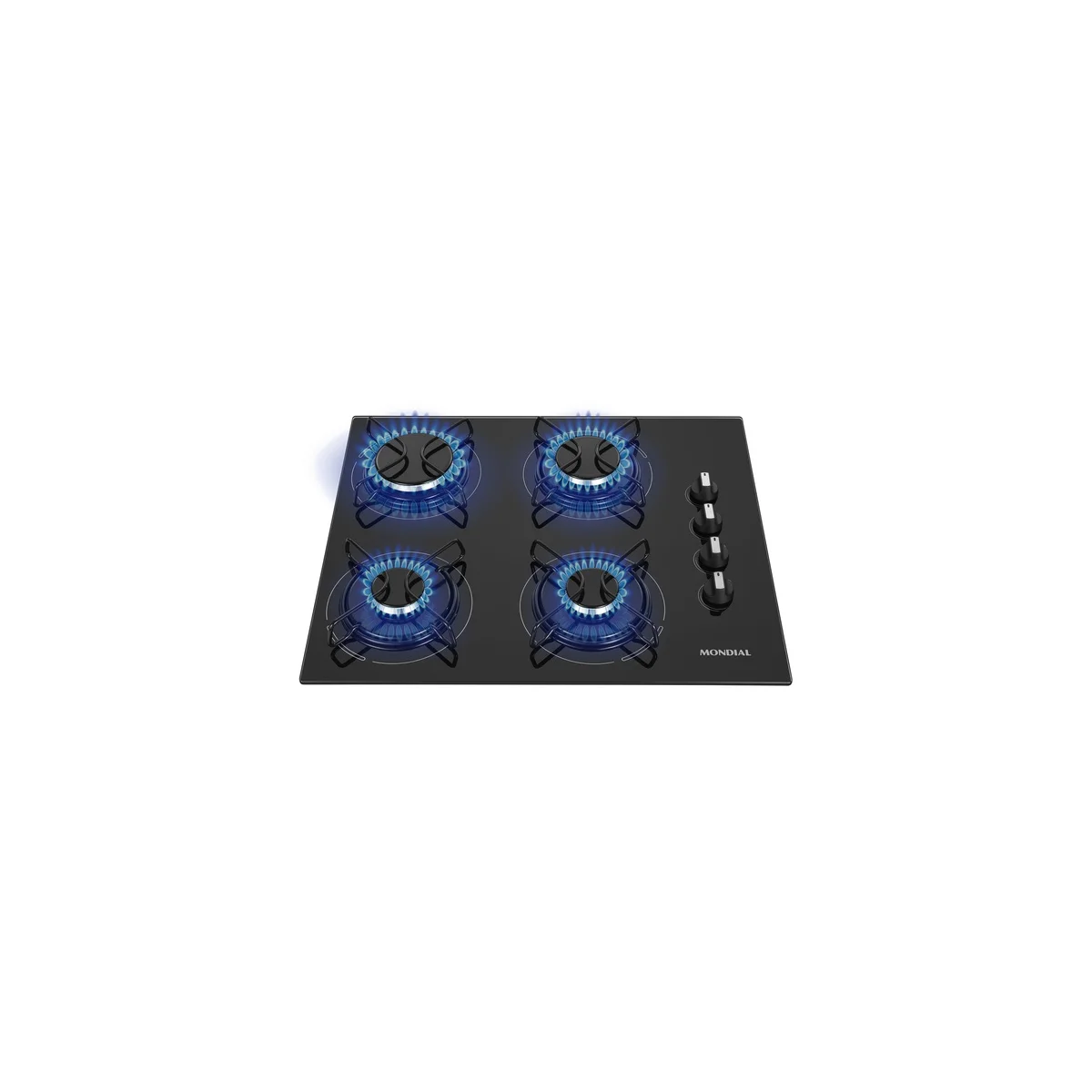 Cooktop a Gás Mondial CTG-1027 4 Bocas Vidro Temperado Preto Bivolt AP/MT