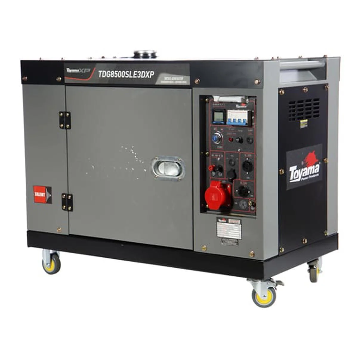 Gerador de Energia a Diesel Toyama TDG8500SLE3DXP Cabinado Silencioso Trifásico 220V 7,5 kVA Partida Elétrica AVR AP/MT