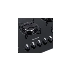 Cooktop a Gás Mondial CTG-1035 5 Bocas Vidro Temperado Preto Bivolt AP/MT