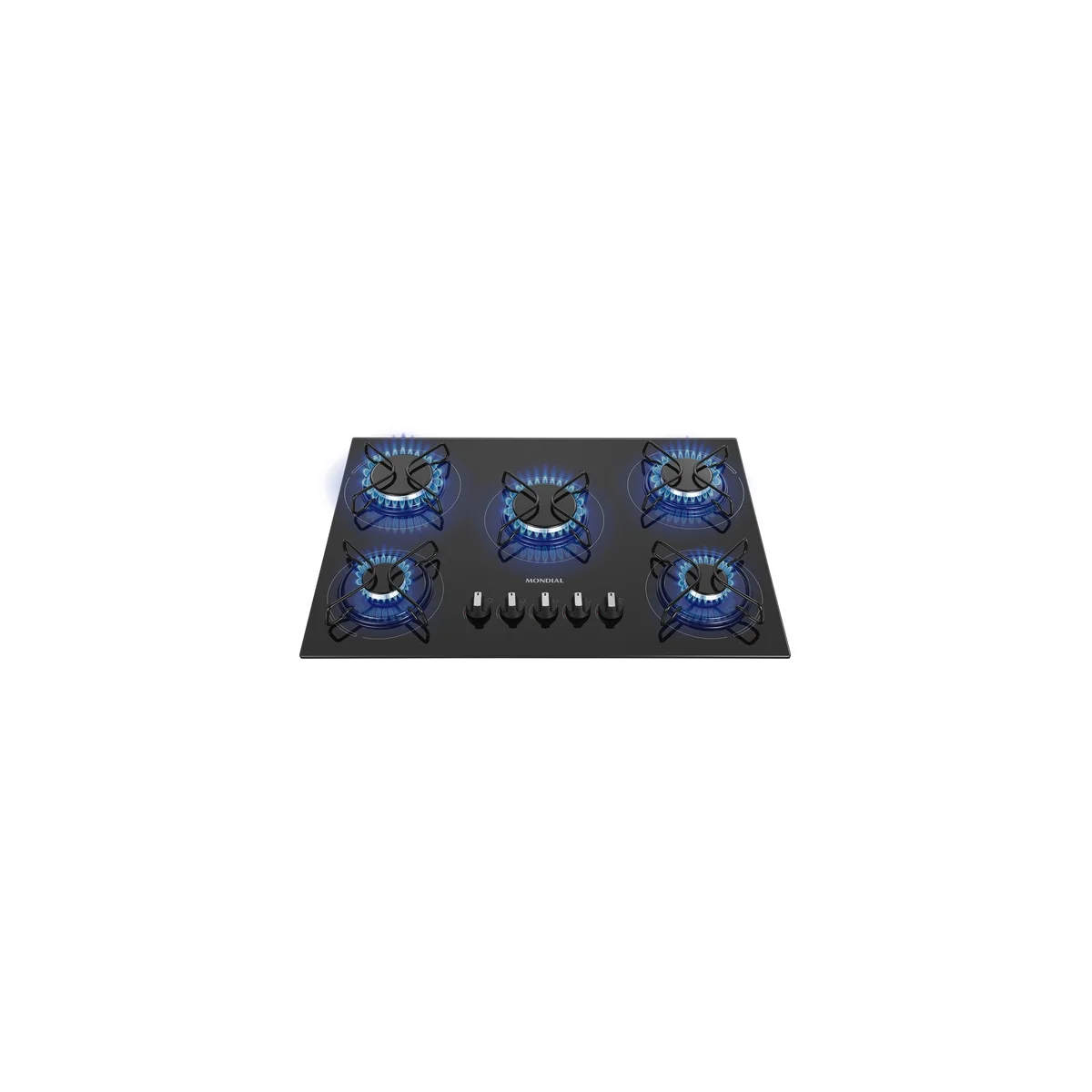 Cooktop a Gás Mondial CTG-1035 5 Bocas Vidro Temperado Preto Bivolt AP/MT