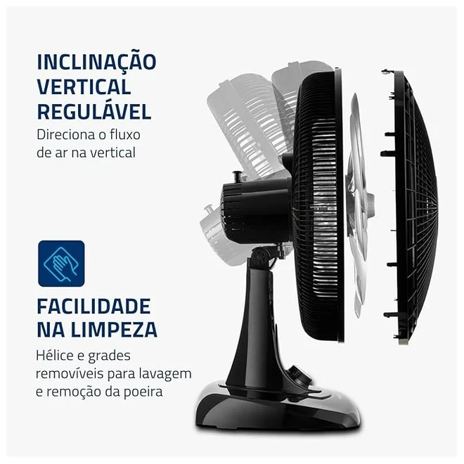Ventilador Mesa Mondial 40cm 140W 6 Pás VSP-40-B AP / MT
