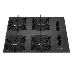 Fogão Cooktop Mueller Ultra Chama 4 Bocas Preto Bivolt AP/MT