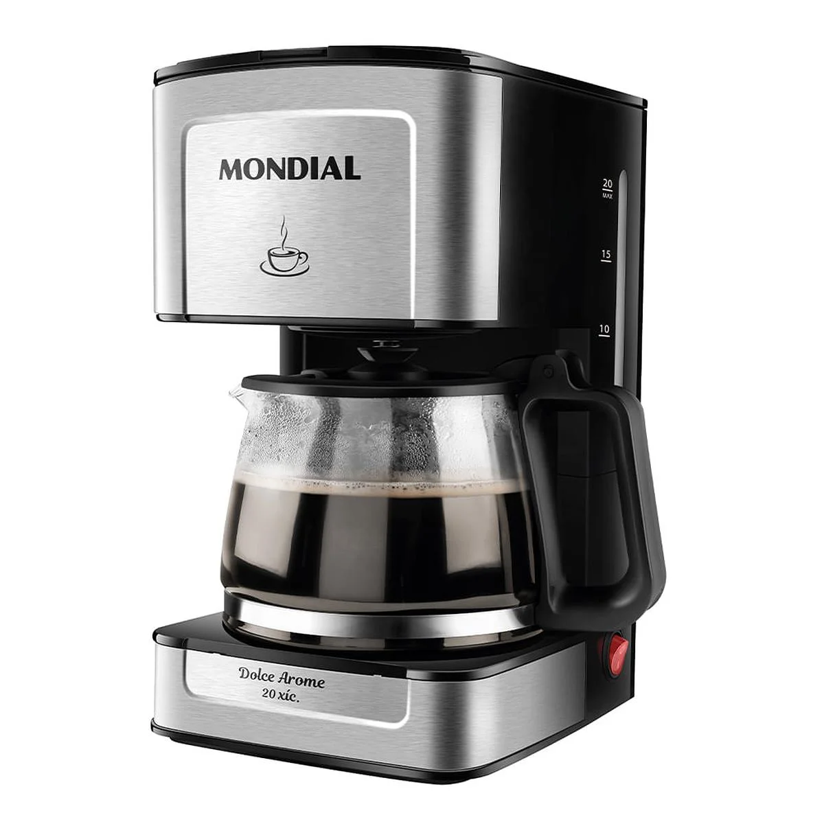 Cafeteira Elétrica Mondial Dolce Arome C-43-20X-SI 20 Xícaras 550W Preto/Inox 127V AP/MT